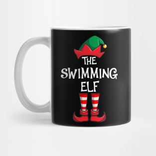 Swimming Elf Matching Family Christmas Swimmer Mug